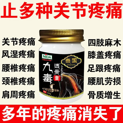 泰国NIDA九毒透骨膏  50g*2盒 01.16 商品图1
