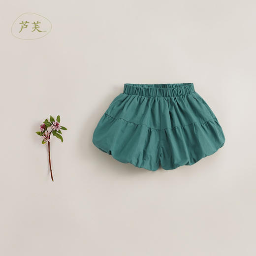 【马克珍妮 芦芙】新款夏装女童纯棉花苞短裤 儿童裤子230775 商品图3
