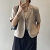 【时尚短袖垂感短款休闲小西服】西装外套女2023夏季薄款韩版新款上衣 商品缩略图6