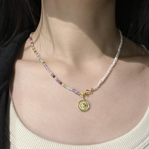 北京仓｜Barbóra-Sun Rainbow-珍珠 锆石 项链［希腊设计师] 商品图3