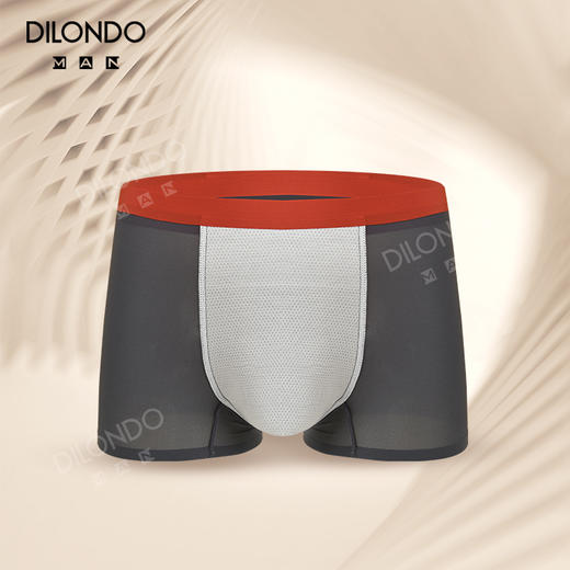 迪兰多 60支冰丝棉舒适高弹舒适透气撞色边男士内裤 22903701 商品图1