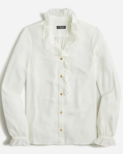 Jcrew轻奢牌 女士甜美浪漫风 雪纺衬衫 额外5折只要￥298 商品图3