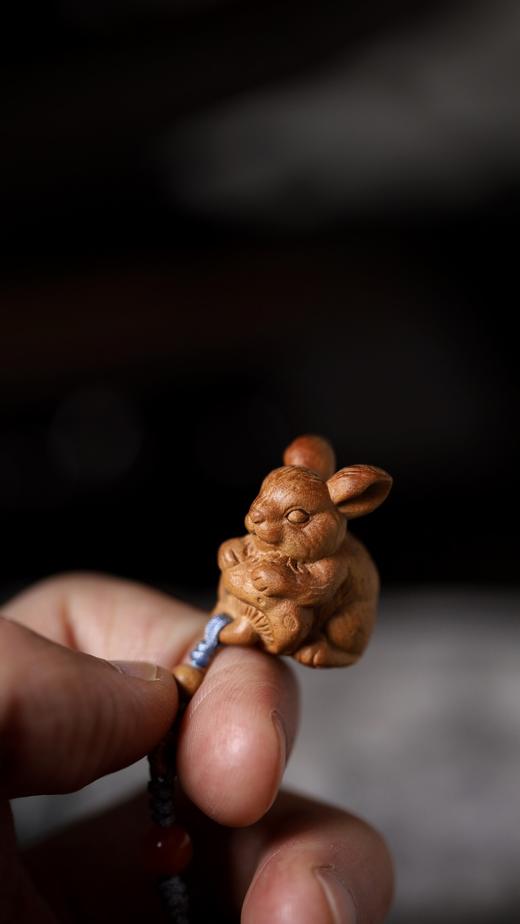 【青山特惠】老山檀 丰收兔 钥匙扣 手把件 s2 商品图6