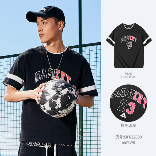 匹克篮球文化系列圆领短T恤DF632030 商品图7