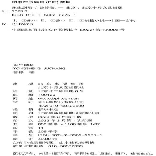永生剧场 南方文学盛典“年度最具潜力新人”奖得主最新作品 (曾铮) 商品图3