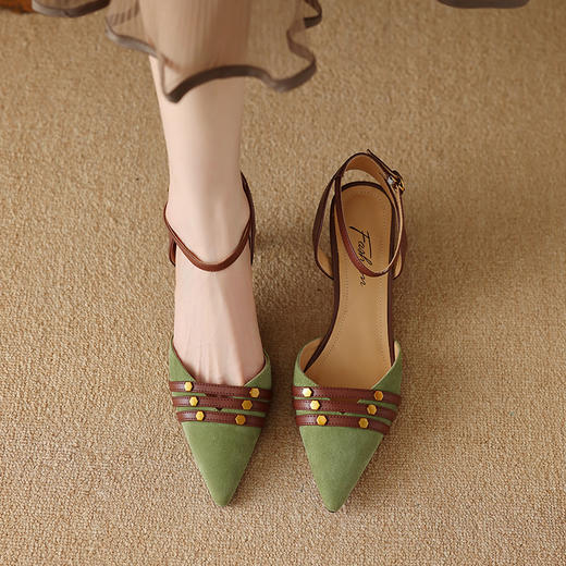 夏季新款，里外全皮包头细跟凉鞋YX-A912 商品图4