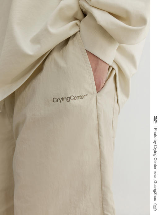 CryingCenter 奶油大地色日系简约橡筋宽松短裤运动热裤 哭喊中心 商品图4