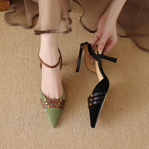 夏季新款，里外全皮包头细跟凉鞋YX-A912 商品图5