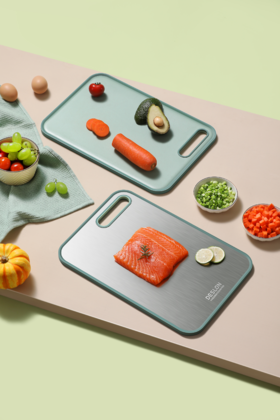 【团购展示】DESLON双面抗菌不锈钢菜板-时尚款DFS-CB892B