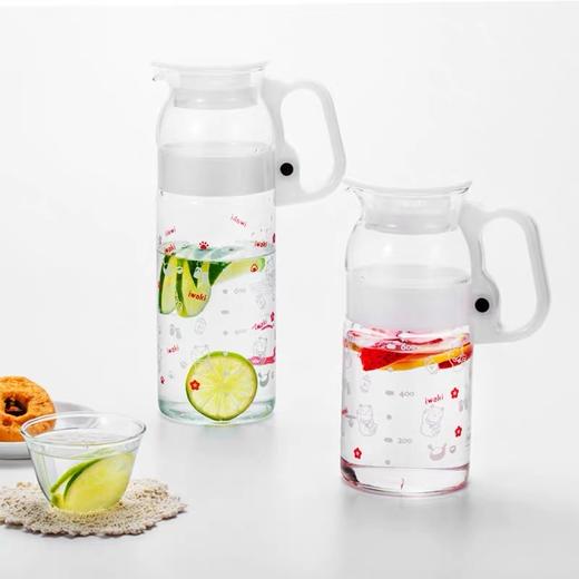 百年耐热玻璃品牌——iwaki怡万家臻品冷水壶和风2件套（800ml+1.3L）一大一小满足家庭成员各种需求 耐热温差 120℃ 不易破碎 安筌系数篙  获得GOOD DESIGN优良设计大奖 商品图0