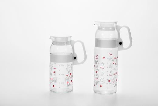 百年耐热玻璃品牌——iwaki怡万家臻品冷水壶和风2件套（800ml+1.3L）一大一小满足家庭成员各种需求 耐热温差 120℃ 不易破碎 安筌系数篙  获得GOOD DESIGN优良设计大奖 商品图8