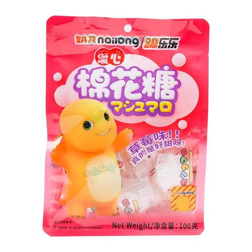 蹦乐乐流心棉花糖草莓味100g 商品图1