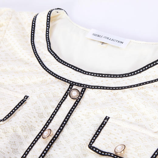 NF8C1斯尔丽瑟俪2023春夏新款法式小香风假两件连衣裙 商品图4