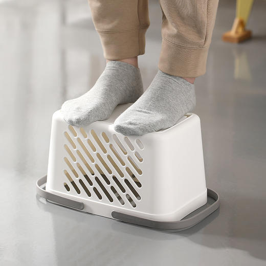 FaSoLa 浴室手提洗澡篮子洗漱用品杂物收纳筐塑料学生卫生间沐浴收纳框 商品图7