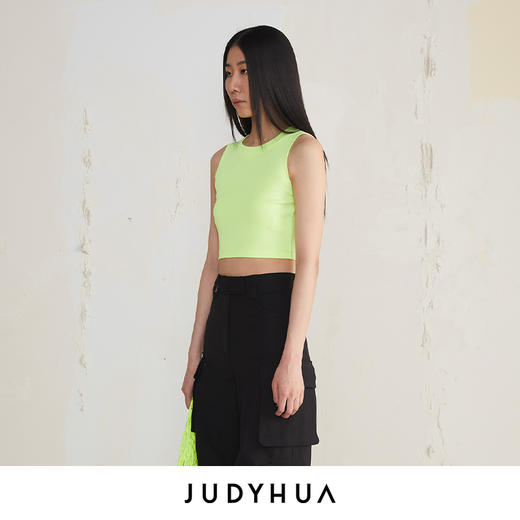 JUDYHUA 极简无袖短上衣 商品图1