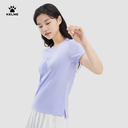 卡尔美夏季新款科学艺术城系列运动休闲纯棉短袖T恤 商品图2