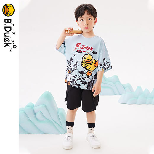 B.Duck小黄鸭童装夏季短袖T恤110-160 BF2401029 商品图4
