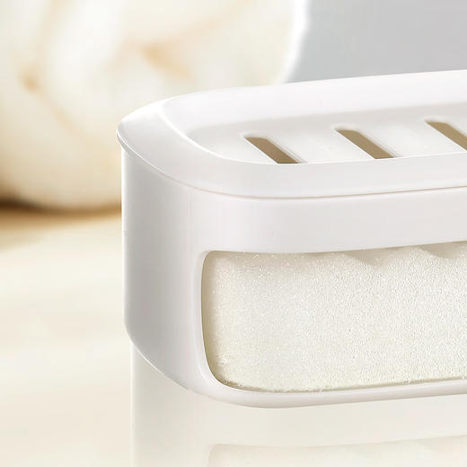 FaSoLa 沥水肥皂盒壁挂式香皂盒免打孔多功能双层家用浴室洗手间悬挂排水 商品图3