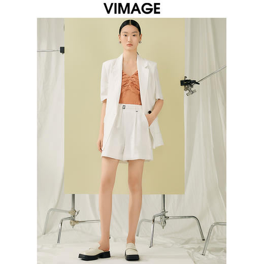VIMAGE纬漫纪夏季新款高腰显瘦休闲短裤女V1905505 商品图1