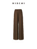 HIDEMI口袋工装感极简大廓形慵懒醋酸套装 衬衫/长裤 巧克力色/香草燕麦 商品缩略图14