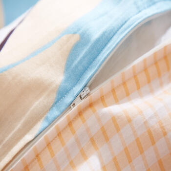 恒源祥 家纺四件套全棉纯棉斜纹印花床品双人四件套 摇曳纷飞HYX013TJ 适用200*230被套 商品图4