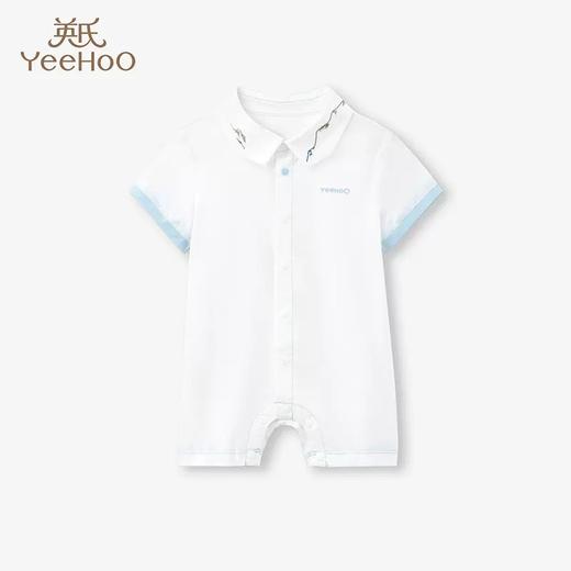 英氏婴儿短袖哈衣男宝宝2023夏季新款连体衣帅气爬服YRHBJ2P236A 商品图0