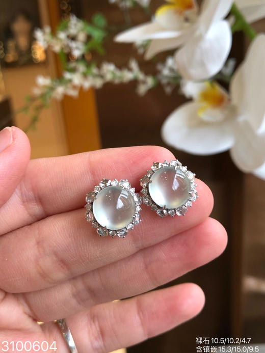 玻璃蛋面耳钉 55999【3100604】 商品图2