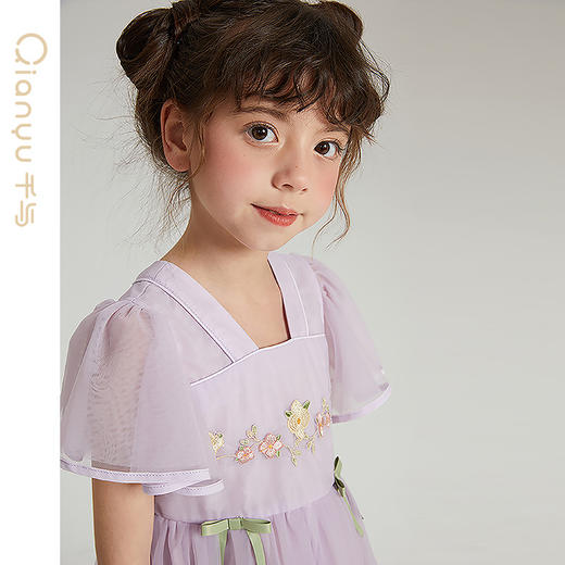 笛莎Deesha 童装女童连衣裙2023夏季时尚连衣裙 商品图3