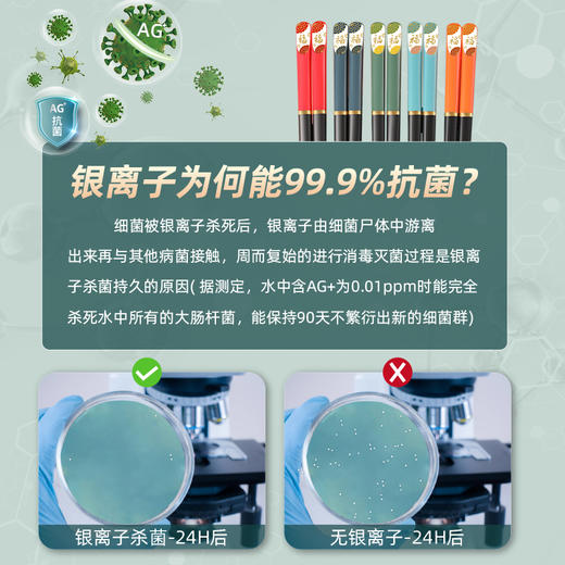 【餐厨好物 丨Hakoya 抑菌合金筷/熊猫五色实木筷10双装】优选健康材质制作而成，高温消毒不易变形，筷身纹理清晰，防滑易夹不易掉落，素雅精美礼盒装，送礼自用两相宜 商品图5
