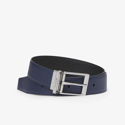 【一】BURBERRY 巴宝莉 男士双面两用粒纹皮革腰带 蓝色 8040191 A1189 商品图0