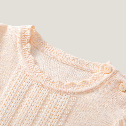 英氏婴儿短蛤衣23夏季新款女宝短哈连体衣包屁衣爬服YRHBJ2P265A 商品图1