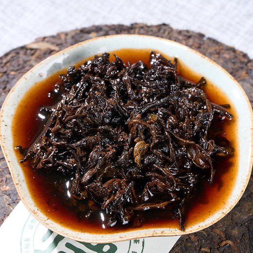 德丰昌2023年 【绿印】普洱熟茶 357克/饼 商品图3