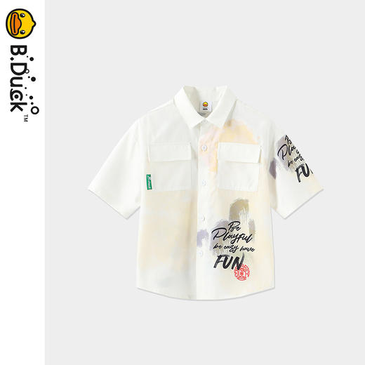 B.Duck小黄鸭童装夏季短袖衬衫110-160 BF2409001 商品图3