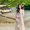 【花艺美术馆】轻奢高端气质100桑蚕丝碎花连衣裙2023春新款 商品缩略图0