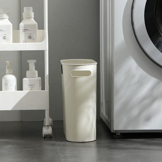 FaSoLa 夹缝垃圾桶厕所卫生间按压式带盖纸篓家用客厅窄缝超窄便纸桶 商品图7