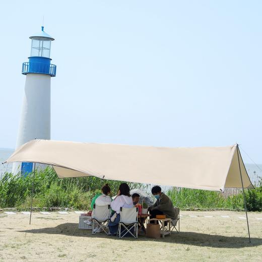 洛克兰户外 系列露营遮阳棚防雨涂银防晒凉棚野营折叠四角天幕 流沙金CRZ9325 商品图2