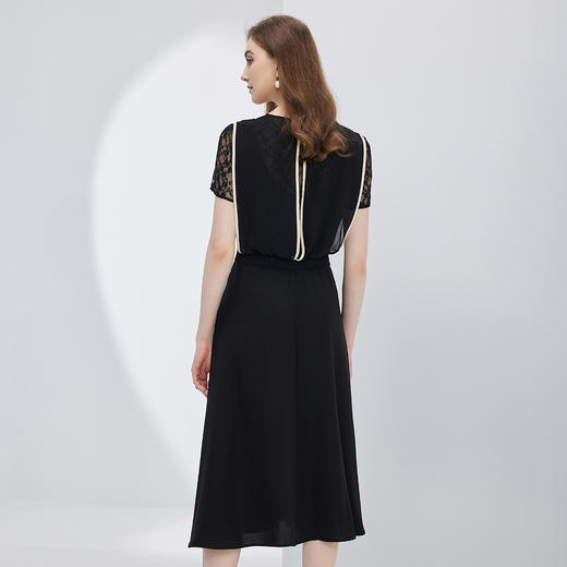 NF8C9斯尔丽瑟俪2023年拼接假两件式经典时尚大方小黑裙连衣裙 商品图1