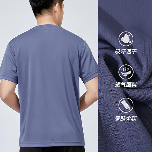 【运动两件套】男子运动套装户外跑步男式t恤+短裤休闲套装男DF132041 商品图2