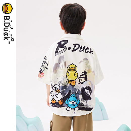 B.Duck小黄鸭童装夏季短袖衬衫110-160 BF2409001 商品图2