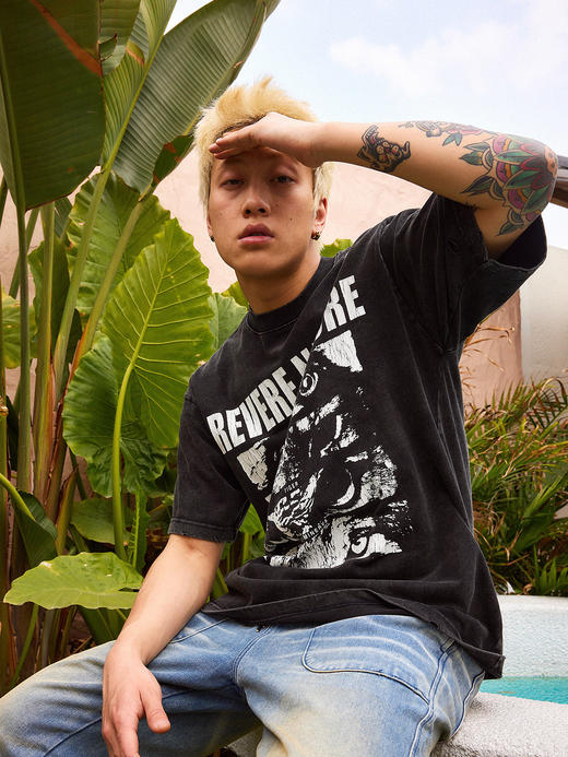 【潮流风尚专区】OSSANCH 动物爆裂纹水洗印花T 商品图4