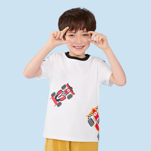 mettekids儿童短袖t恤夏季男童帅气卡通上衣中大童凉感透气童装 商品图0