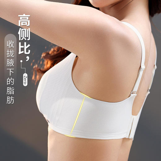【轻薄舒适 撩人于无形！】透气贴肤不凸点 承托力绝绝子，超薄蕾丝拼接10d冰丝凉感速干透气 兔耳朵内衣大胸显小胸 女薄款防下垂聚拢收副乳 蕾丝文胸无钢圈胸罩 商品图1