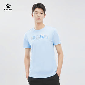 卡尔美夏季新款科学艺术城系列运动休闲棉短袖T恤