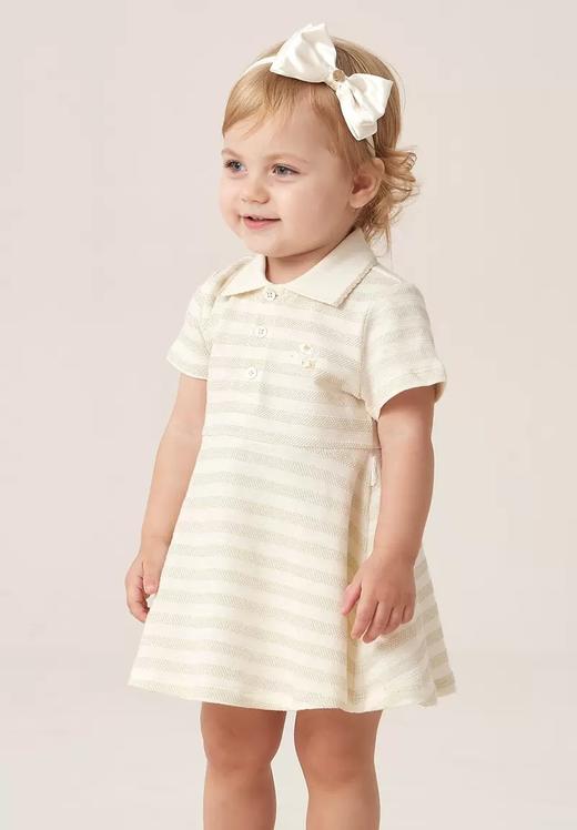 英氏儿童连衣裙2023夏季新款女宝翻领洋气学院风裙子YRLCJ2P415A 商品图1