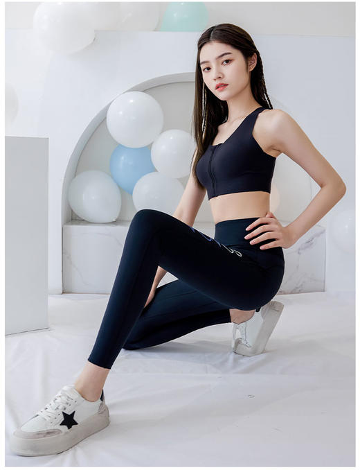 VOVOS裸感高腰修身运动九分裤VCK8010 商品图3