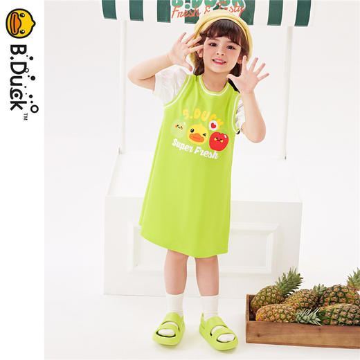 B.Duck小黄鸭童装夏季针织连衣裙105-150 BF2480013 商品图0