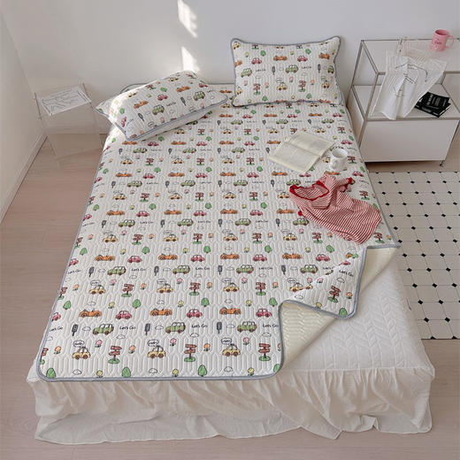 乳胶凉席三件套夏季裸睡家用冰丝可水洗折叠学生宿舍单人席子 商品图8