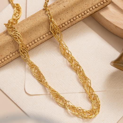 盐岛ART菱形嵌套手工项链高级感颈链法式锁骨链 商品图4