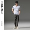 PINLI品立夏季新款男装修身V领上衣休闲短袖T恤纯色潮牌男士体恤B222111030 商品缩略图2