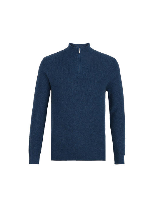 callisto蓝色全羊绒半高领拉链款 FRKNW069H 商品图3